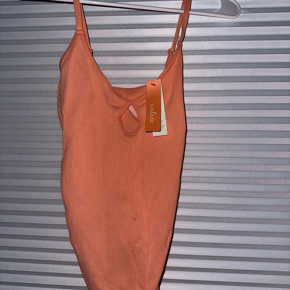 Colsie Orange Bodysuit